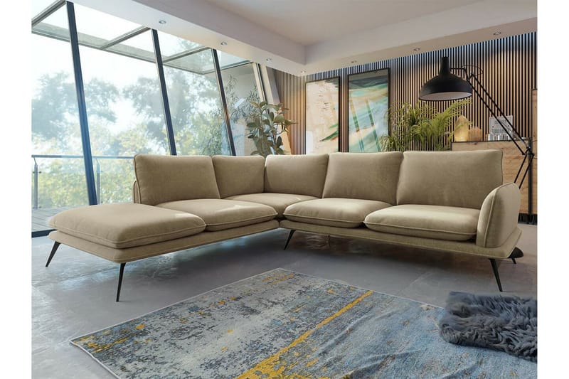 Graystone 4-sits Hörnsoffa Dark Beige/Mocca - Möbler - Soffa - Hörnsoffa