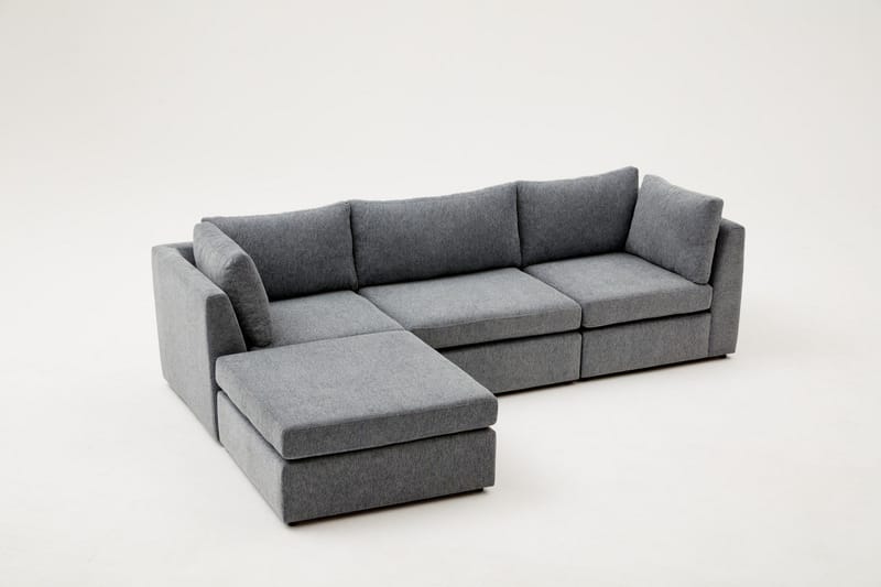 Hörnsoffa Bulmaca 3-sits - Ljusbrun - Möbler - Soffa - Hörnsoffa