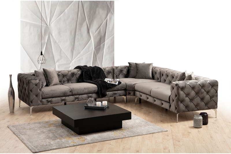 Hörnsoffa Canunda 6-sits - Antracit - Möbler - Soffa - Hörnsoffa