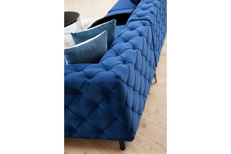 Hörnsoffa Canunda 6-sits - Blå - Möbler - Soffa - Hörnsoffa