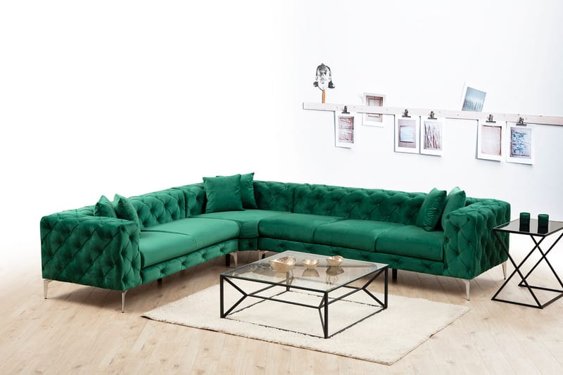 Hörnsoffa Canunda 6-sits - Grön - Möbler - Soffa - Hörnsoffa