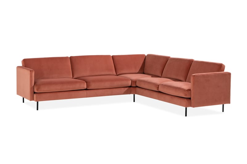 Hörnsoffa Elion Large Sammet - Rosa - Möbler - Soffa - Hörnsoffa