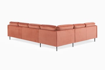 Hörnsoffa Elion med Divan Höger Sammet - Rosa - Möbler - Soffa - Hörnsoffa - Hörnsoffa med divan