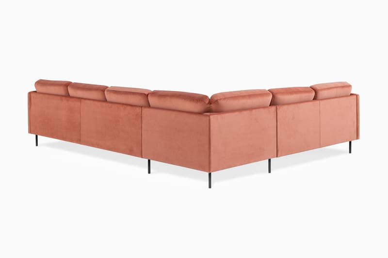 Hörnsoffa Elion med Divan Höger Sammet - Rosa - Möbler - Soffa - Hörnsoffa - Hörnsoffa med divan