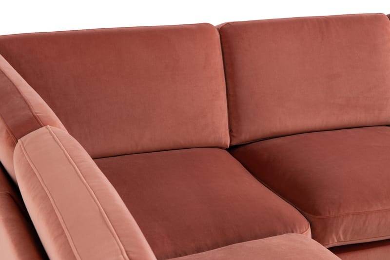 Hörnsoffa Elion med Divan Vänster Sammet - Rosa - Möbler - Soffa - Hörnsoffa - Hörnsoffa med divan