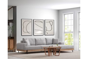Hörnsoffa Eti 3-sits - Grå - Möbler - Soffa - Hörnsoffa
