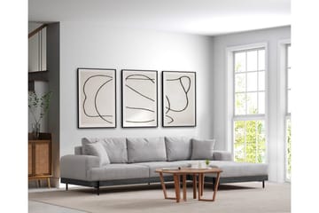 Hörnsoffa Eti 3-sits - Grå - Möbler - Soffa - Hörnsoffa