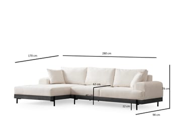 Hörnsoffa Eti 3-sits - Vit - Möbler - Soffa - Hörnsoffa