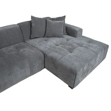 Hörnsoffa Hjelor Höger - Grå - Möbler - Soffa - Hörnsoffa - Hörnsoffa med divan