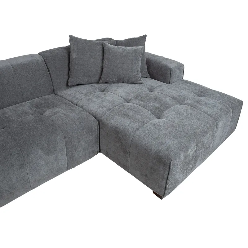Hörnsoffa Hjelor Höger - Grå - Möbler - Soffa - Hörnsoffa - Hörnsoffa med divan