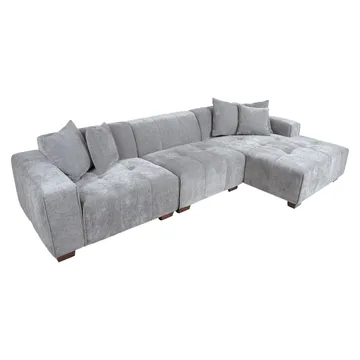 Hörnsoffa Hjelor Höger - Ljusgrå - Möbler - Soffa - Hörnsoffa - Hörnsoffa med divan