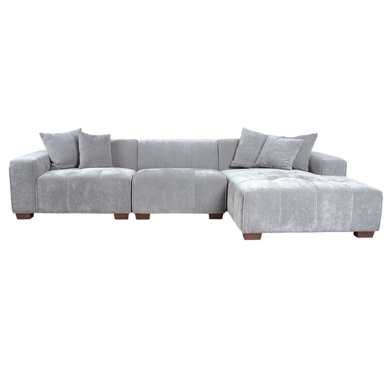 Hörnsoffa Hjelor Höger - Ljusgrå - Möbler - Soffa - Hörnsoffa - Hörnsoffa med divan