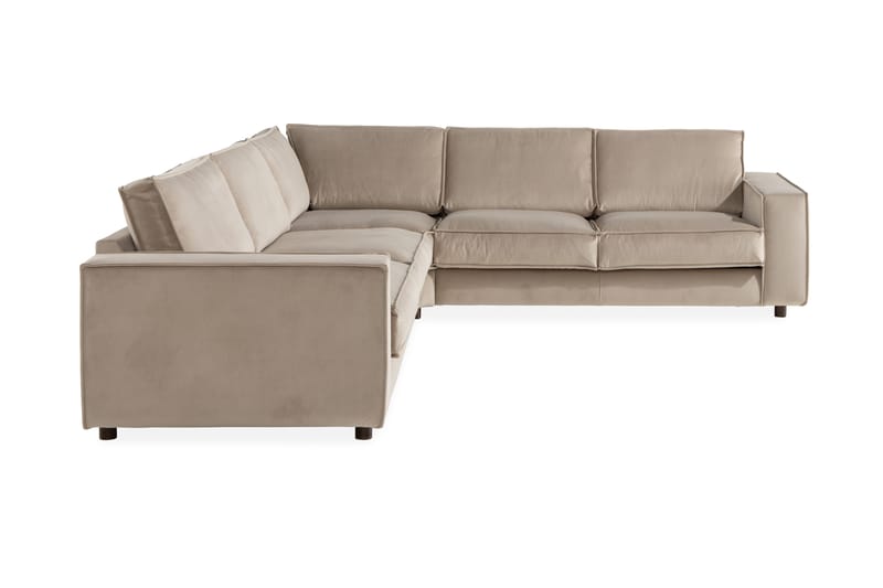 Hörnsoffa Leonora Large Sammet - Beige - Möbler - Soffa - Hörnsoffa
