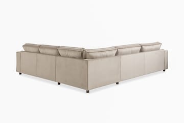 Hörnsoffa Leonora Large Sammet - Beige - Möbler - Soffa - Hörnsoffa