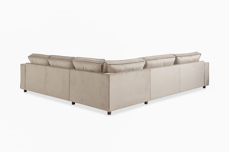 Hörnsoffa Leonora Large Sammet - Beige - Möbler - Soffa - Hörnsoffa