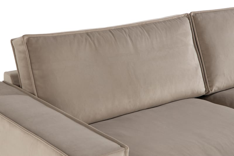 Hörnsoffa Leonora Large Sammet - Beige - Möbler - Soffa - Hörnsoffa