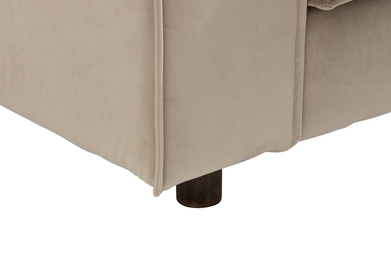 Hörnsoffa Leonora Large Sammet - Beige - Möbler - Soffa - Hörnsoffa