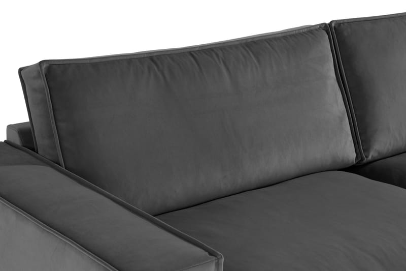 Hörnsoffa Leonora Large Sammet - Ljusgrå - Möbler - Soffa - Hörnsoffa