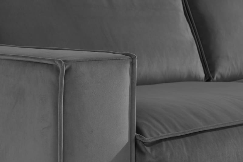 Hörnsoffa Leonora Large Sammet - Ljusgrå - Möbler - Soffa - Hörnsoffa