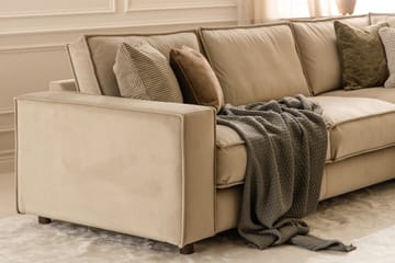 Hörnsoffa Leonora Sammet - Beige - Möbler - Soffa - Hörnsoffa