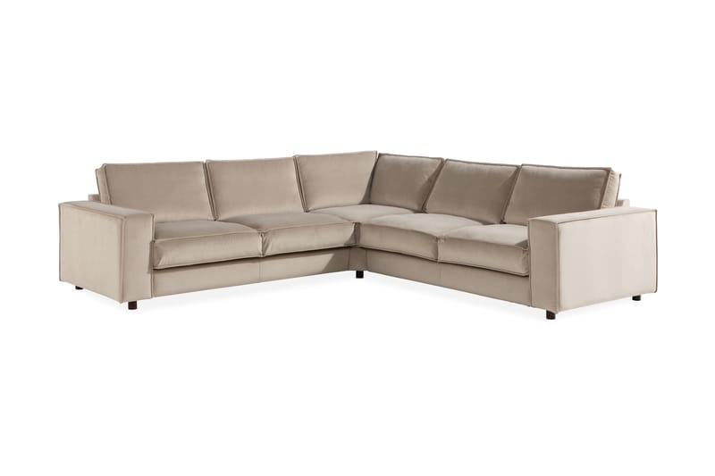 Hörnsoffa Leonora Sammet - Beige - Möbler - Soffa - Hörnsoffa