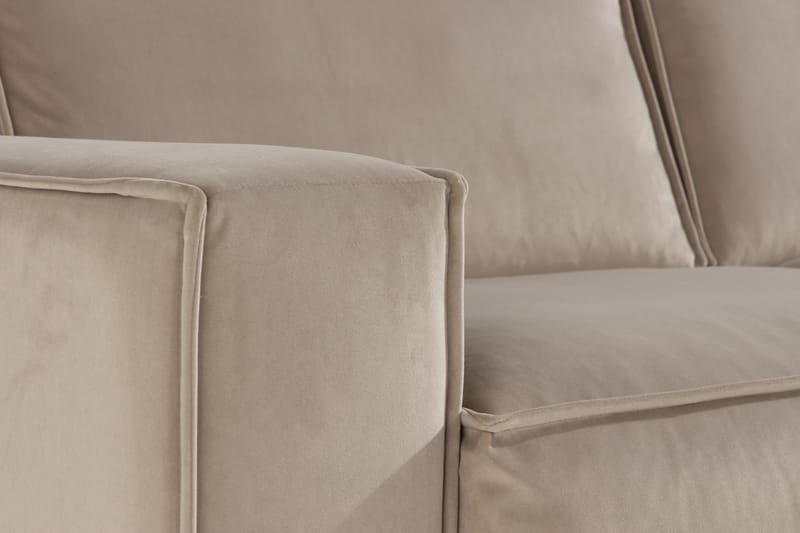 Hörnsoffa Leonora Sammet - Beige - Möbler - Soffa - Hörnsoffa