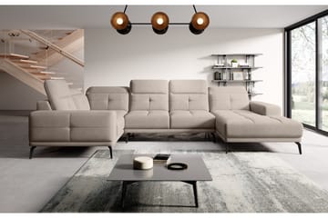 Hörnsoffa m. Divan Hagami - Beige - Möbler - Soffa - Hörnsoffa - Hörnsoffa med divan