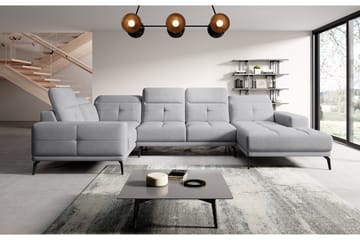 Hörnsoffa m. Divan Hagami - Ljusgrå - Möbler - Soffa - Hörnsoffa - Hörnsoffa med divan