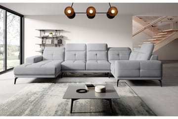 Hörnsoffa m. Divan Hagami - Ljusgrå - Möbler - Soffa - Hörnsoffa - Hörnsoffa med divan
