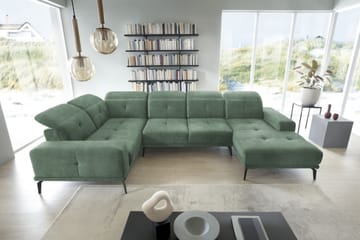Hörnsoffa m. Divan Hagami - Ljusgrön - Möbler - Soffa - Hörnsoffa - Hörnsoffa med divan