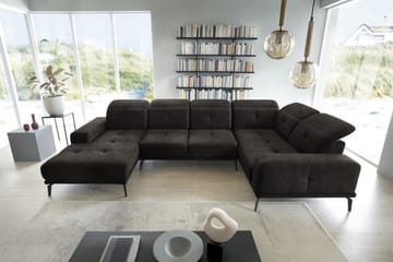 Hörnsoffa m. Divan Hagami - Mörkgrå - Möbler - Soffa - Hörnsoffa - Hörnsoffa med divan