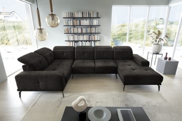Hörnsoffa m. Divan Hagami - Mörkgrå - Möbler - Soffa - Hörnsoffa - Hörnsoffa med divan