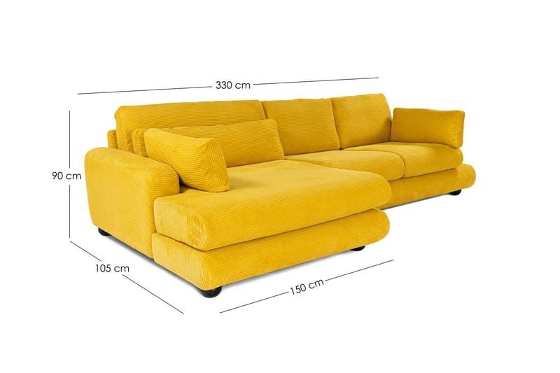 Hörnsoffa Maddington 3-sits - Olivgrön - Möbler - Soffa - Hörnsoffa