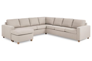 Crazy 6-sits Vänstervänd U-formad Large Hörnsoffa med divan i Tyg - Beige - Möbler - Soffa - Hörnsoffa - Hörnsoffa med divan