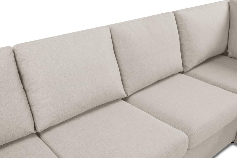 Crazy 6-sits Vänstervänd U-formad Large Hörnsoffa med divan i Tyg - Beige - Möbler - Soffa - Hörnsoffa