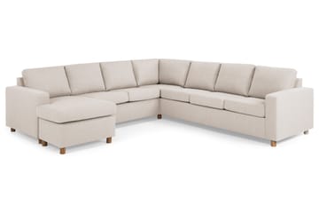 Crazy 6-sits Vänstervänd U-formad Large Hörnsoffa med divan i Tyg - Beige - Möbler - Soffa - Hörnsoffa - Hörnsoffa med divan