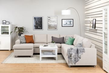 Crazy 6-sits Vänstervänd U-formad Large Hörnsoffa med divan i Tyg - Beige - Möbler - Soffa - Hörnsoffa - Hörnsoffa med divan