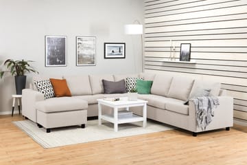 Crazy 6-sits Vänstervänd U-formad Large Hörnsoffa med divan i Tyg - Beige - Möbler - Soffa - Hörnsoffa - Hörnsoffa med divan