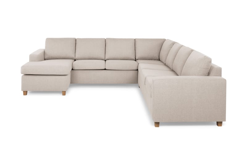 Crazy 6-sits Vänstervänd U-formad Large Hörnsoffa med divan i Tyg - Beige - Möbler - Soffa - Hörnsoffa - Hörnsoffa med divan