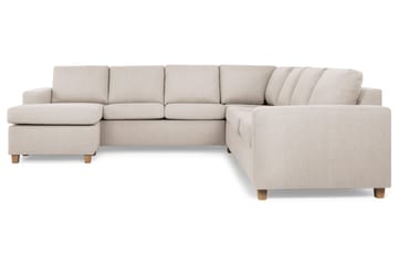 Crazy 6-sits Vänstervänd U-formad Large Hörnsoffa med divan i Tyg - Beige - Möbler - Soffa - Hörnsoffa - Hörnsoffa med divan