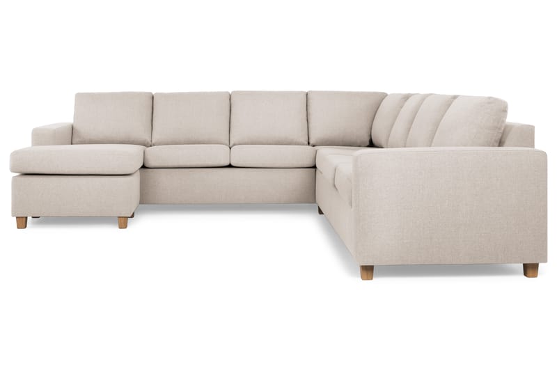 Crazy 6-sits Vänstervänd U-formad Large Hörnsoffa med divan i Tyg - Beige - Möbler - Soffa - Hörnsoffa - Hörnsoffa med divan