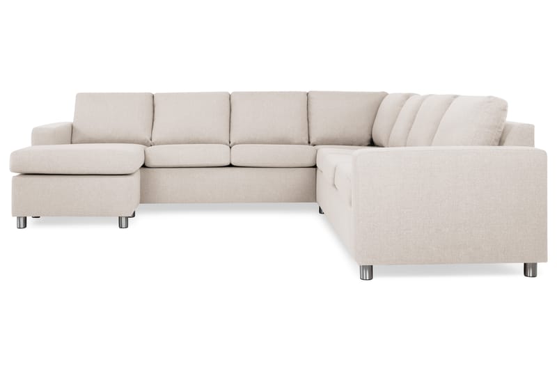 Crazy 6-sits Vänstervänd U-formad Large Hörnsoffa med divan i Tyg - Beige - Möbler - Soffa - Hörnsoffa - Hörnsoffa med divan