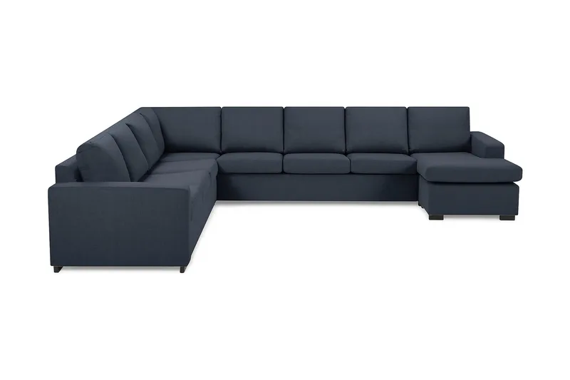 Crazy 7-sits Högervänd U-formad XX-Large Hörnsoffa med divan i Tyg - Blå - Möbler - Soffa - Hörnsoffa - Hörnsoffa med divan