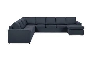 Crazy 7-sits Högervänd U-formad XX-Large Hörnsoffa med divan i Tyg - Blå - Möbler - Soffa - Hörnsoffa - Hörnsoffa med divan