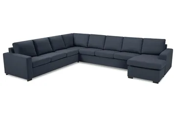 Crazy 7-sits Högervänd U-formad XX-Large Hörnsoffa med divan i Tyg - Blå - Möbler - Soffa - Hörnsoffa - Hörnsoffa med divan
