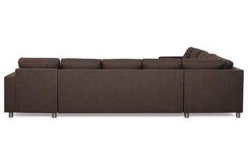 Crazy 7-sits Högervänd U-formad XX-Large Hörnsoffa med divan i Tyg - Brun - Möbler - Soffa - Hörnsoffa - Hörnsoffa med divan