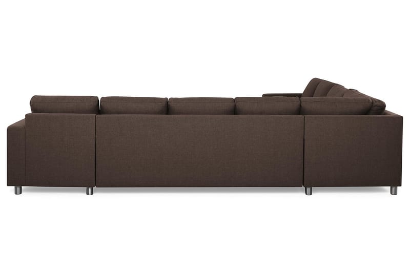 Crazy 7-sits Högervänd U-formad XX-Large Hörnsoffa med divan i Tyg - Brun - Möbler - Soffa - Hörnsoffa - Hörnsoffa med divan