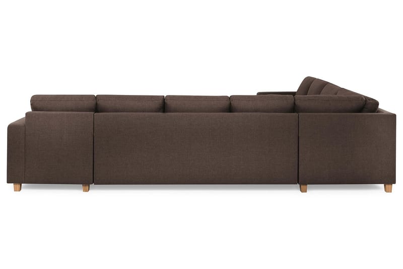 Crazy 7-sits Högervänd U-formad XX-Large Hörnsoffa med divan i Tyg - Brun - Möbler - Soffa - Hörnsoffa - Hörnsoffa med divan