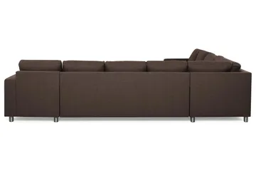 Crazy 7-sits Högervänd U-formad XX-Large Hörnsoffa med divan i Tyg - Brun - Möbler - Soffa - Hörnsoffa - Hörnsoffa med divan