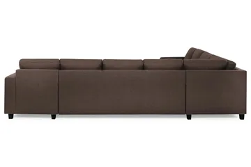 Crazy 7-sits Högervänd U-formad XX-Large Hörnsoffa med divan i Tyg - Brun - Möbler - Soffa - Hörnsoffa - Hörnsoffa med divan